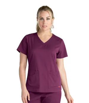 GREY'S ANATOMY WOMEN'S 4 POCKET V-NECK YOKE TOP