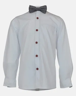 Grubbs : White shirt & bowtie