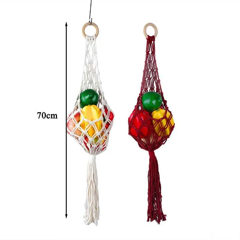 Hanging String Storage Basket 1PC 2Colours Mesh Net Bag