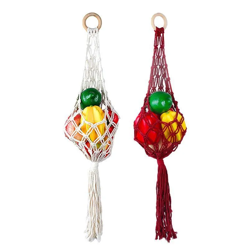 Hanging String Storage Basket 1PC 2Colours Mesh Net Bag