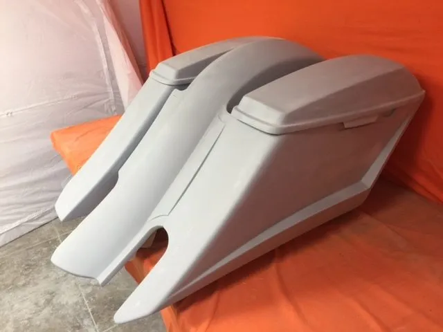 Harley Davidson 6" Trendsetter Extended Saddlebag Fender Kit - Right Side Cut Out   Lids / 2014 - 2018