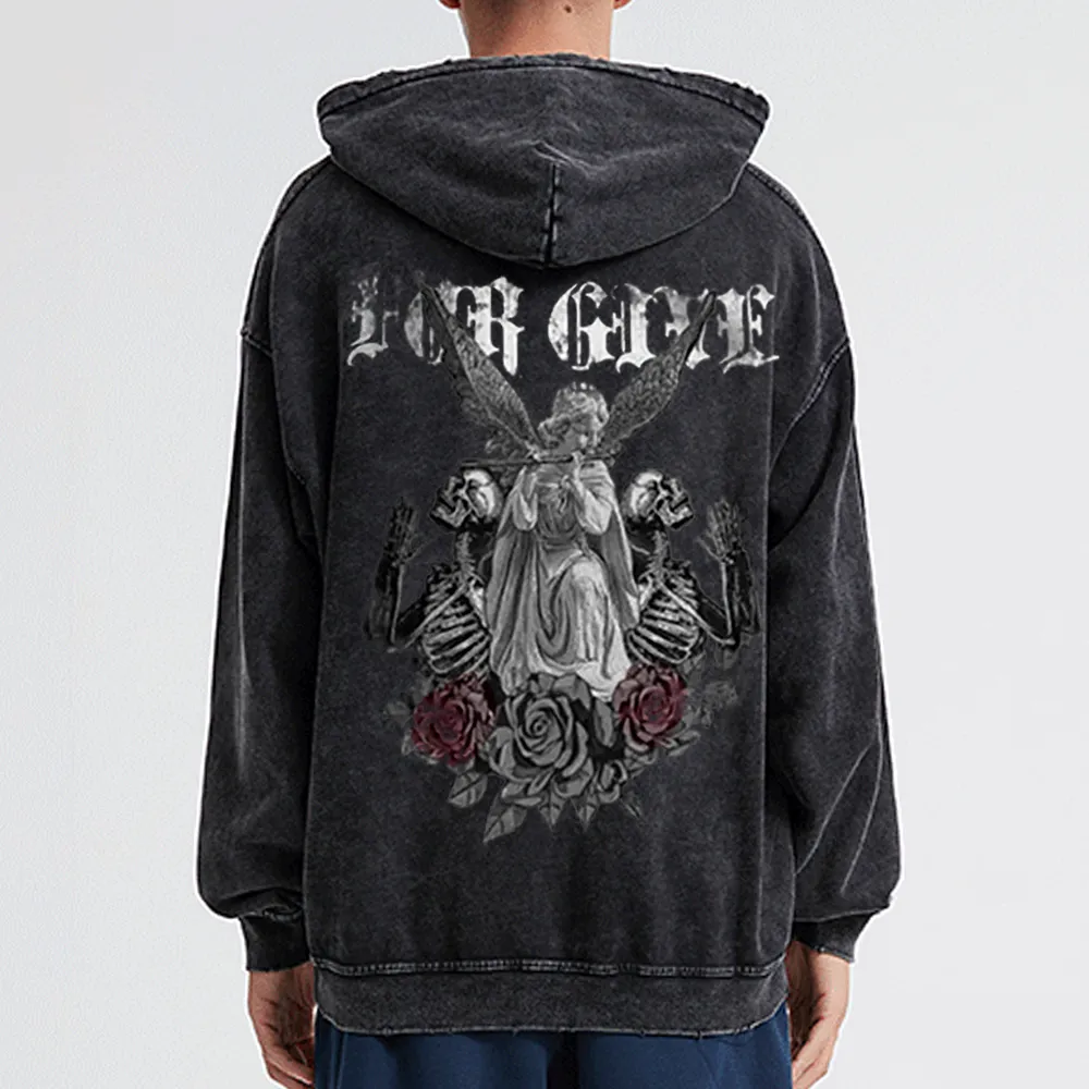 High Street Angel Rose Washed Hoodie
