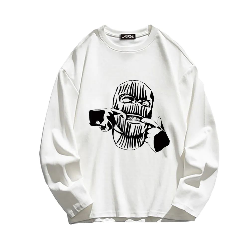 High Street Men's Hood Mask Long Sleeve Shirt