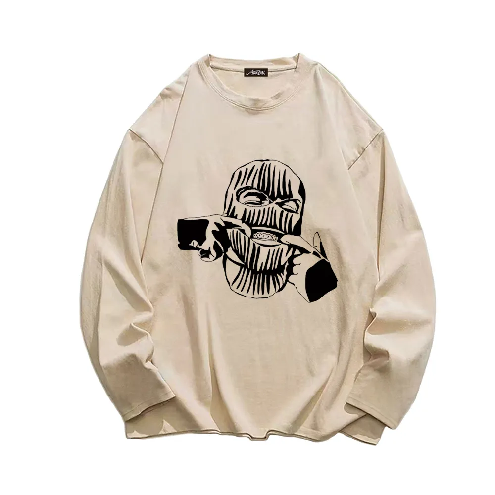 High Street Men's Hood Mask Long Sleeve Shirt