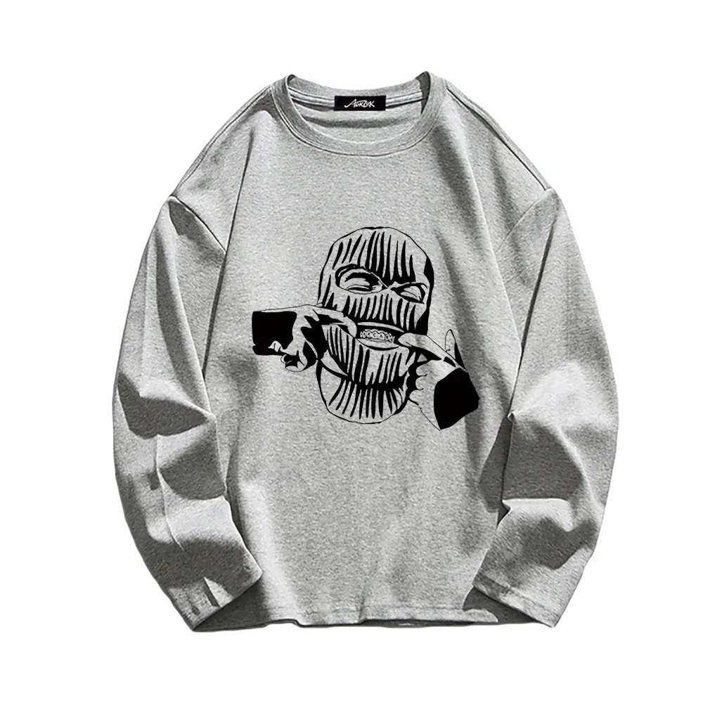 High Street Men's Hood Mask Long Sleeve Shirt