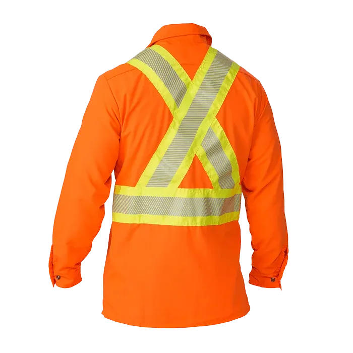 High Visibility Long-Sleeve Ripstop Shirt by Big Bill - Style 144HVP