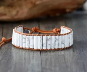 Howlite Weaving Stone Bracelet