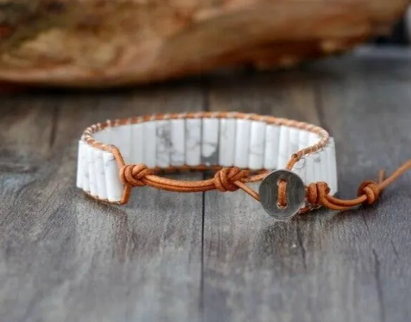 Howlite Weaving Stone Bracelet