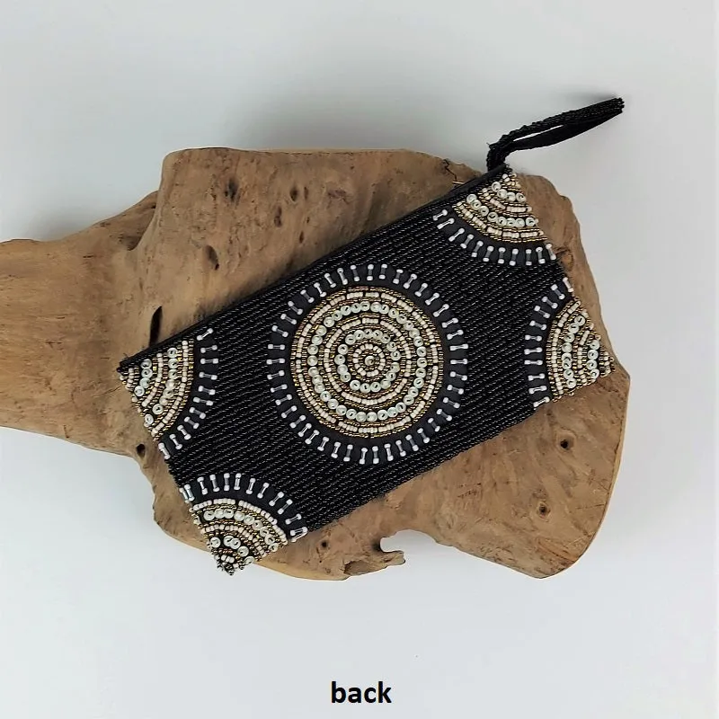 Indian clutch bag - purse with miniature beads