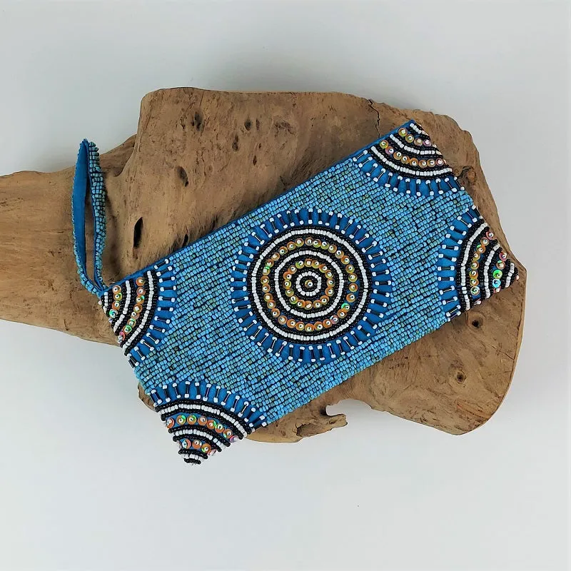 Indian clutch bag - purse with miniature beads