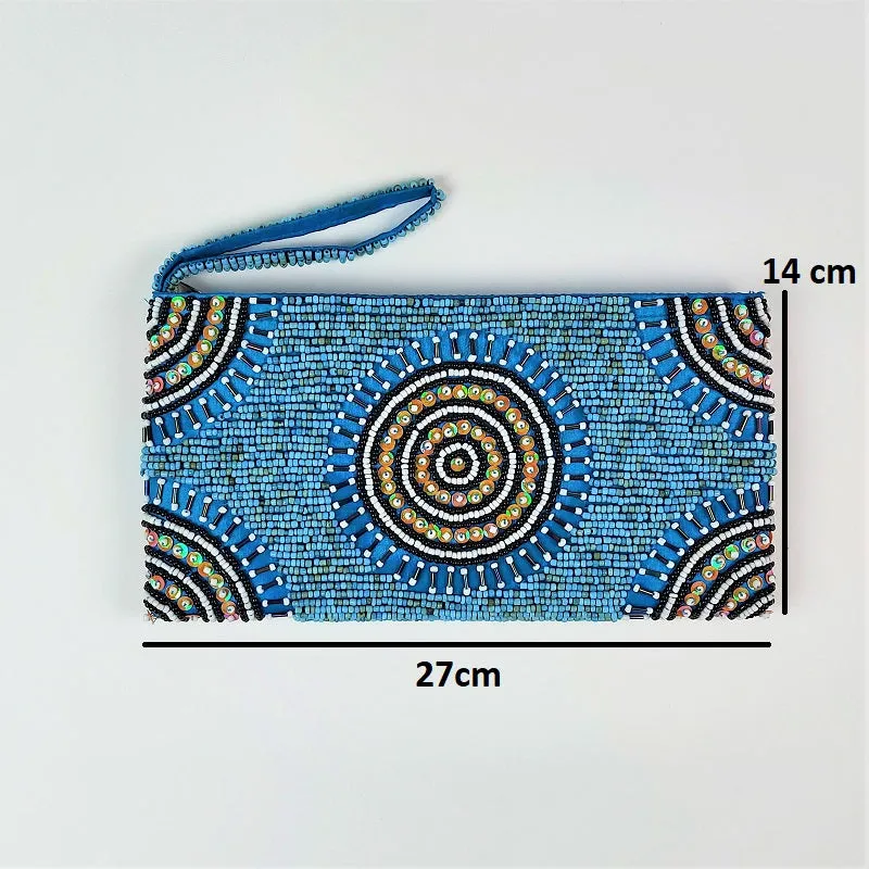 Indian clutch bag - purse with miniature beads
