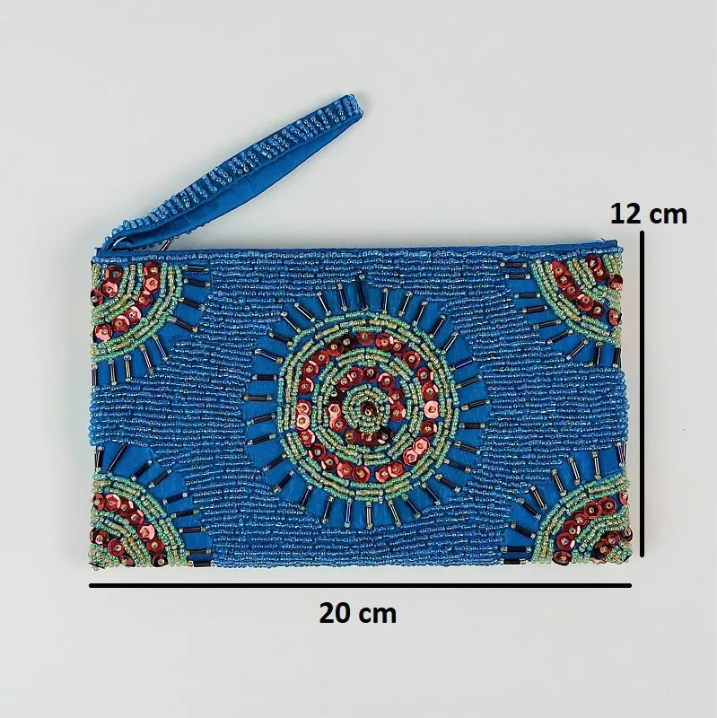 Indian vanity bag - purse with miniature beads
