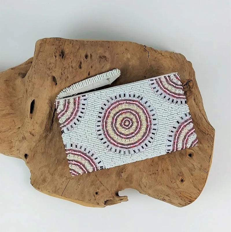 Indian vanity bag - purse with miniature beads