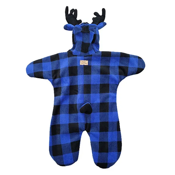 INFANT BUNTING BAG MOOSE BUFFALO CHECK BLUE