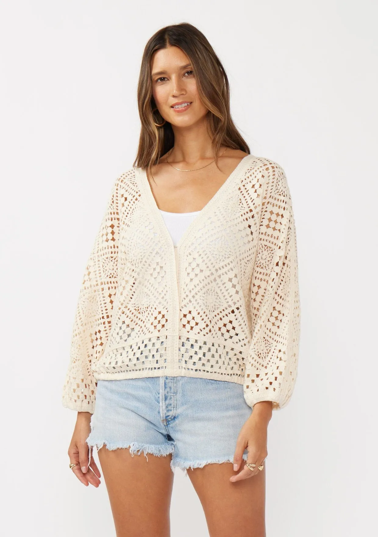 Iris Crochet Wrap Top