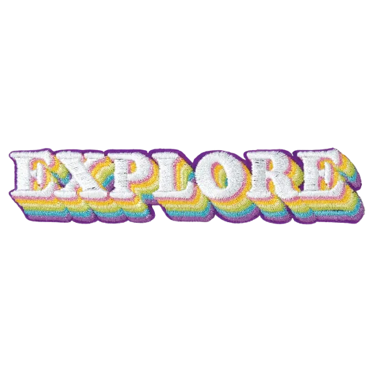 Iscream Embroidered Sticker Patch - Explore