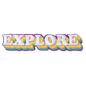 Iscream Embroidered Sticker Patch - Explore