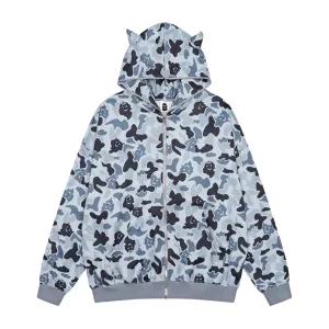 Japanese Street Devil Print Hoodie