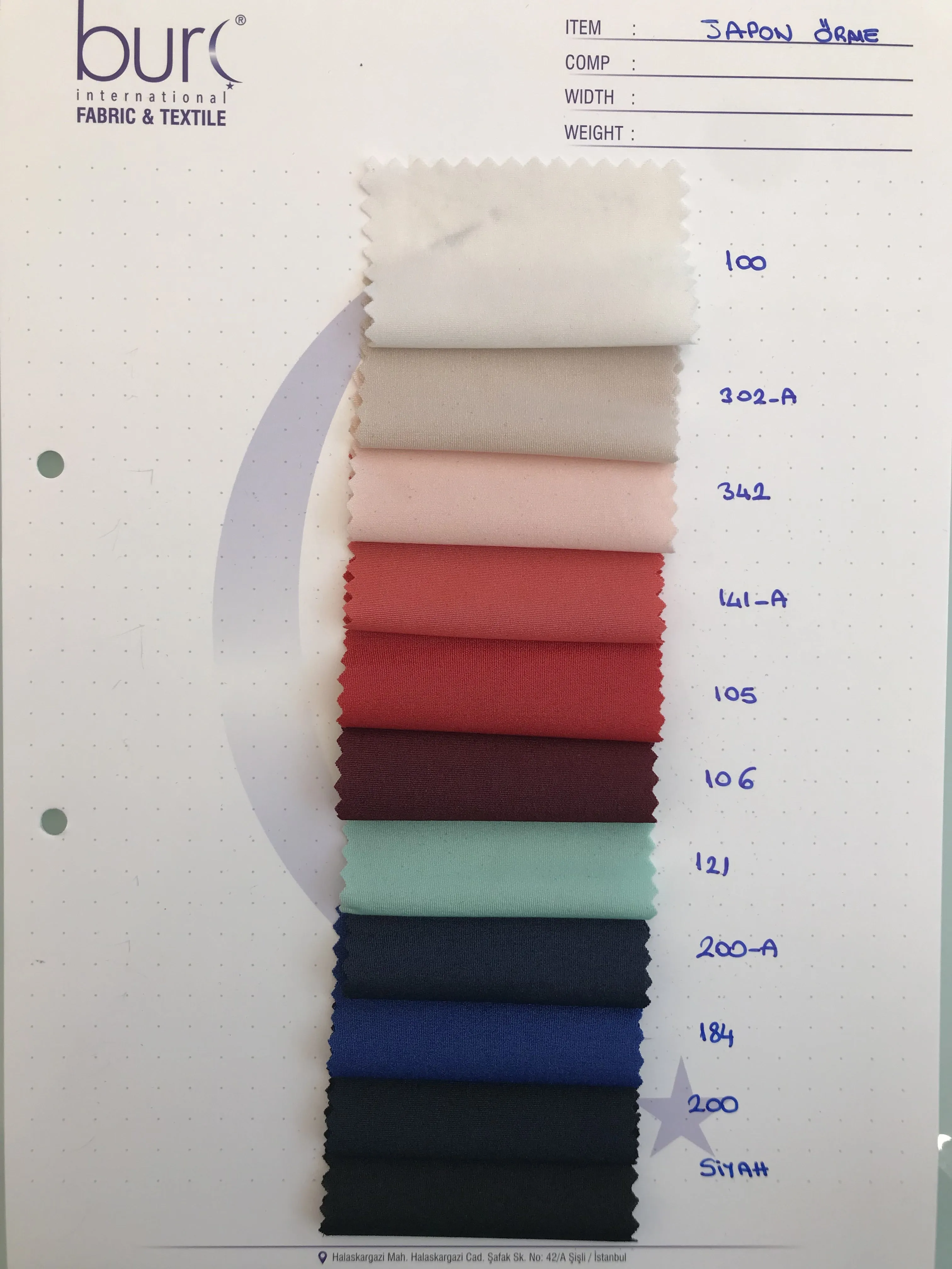 Japanese Style Plain Knitted Lining Fabric Evening Dress Fabric