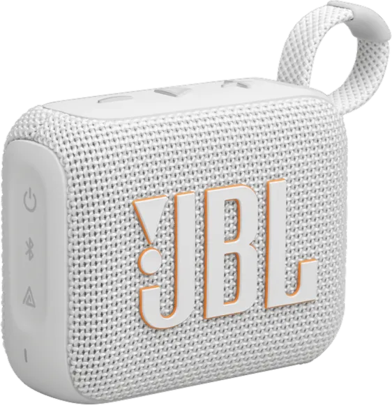 JBL - Go 4 Waterproof Bluetooth Speaker - White