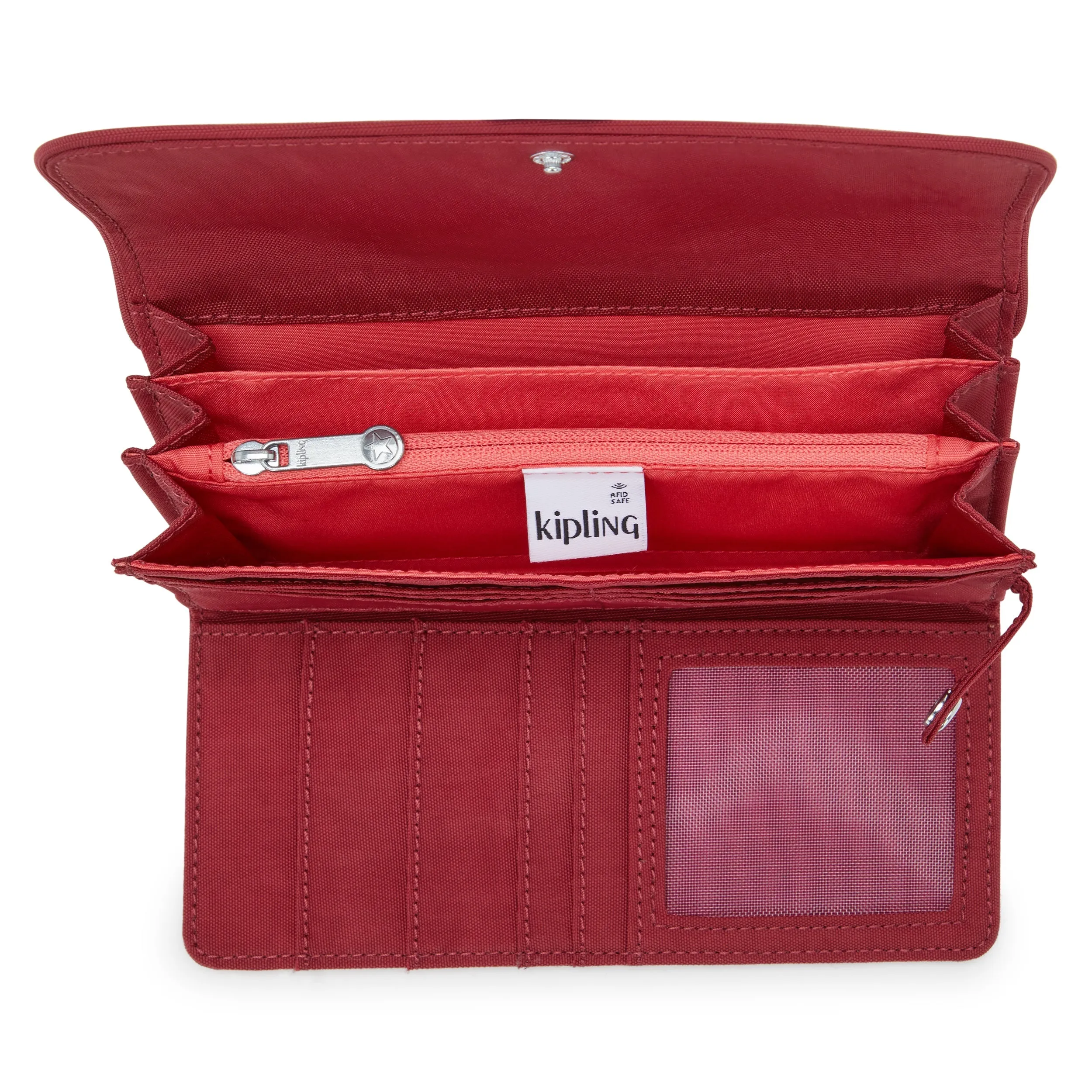 Kipling Money Land Funky Red Large Wallet I4191-4SS