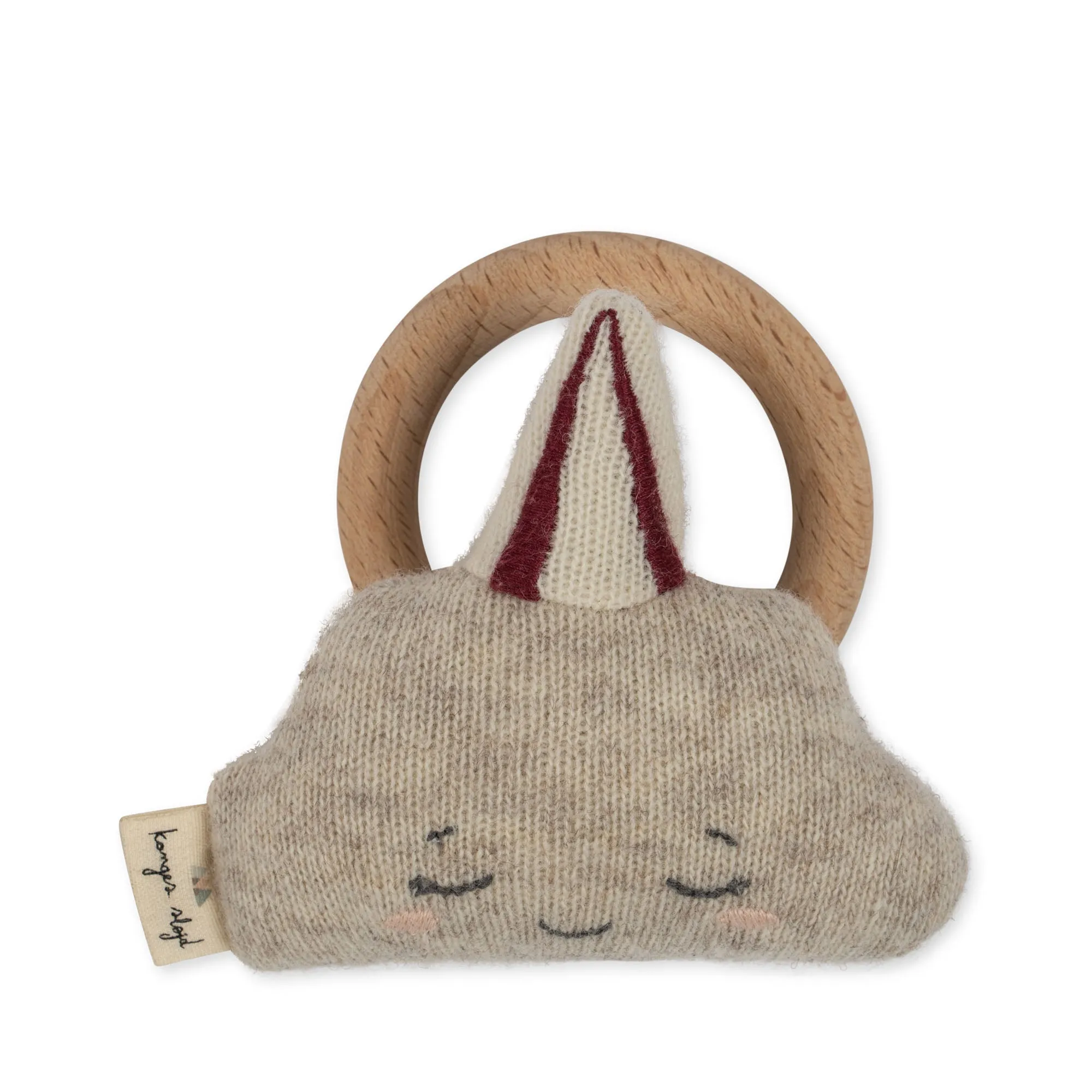 Knitted Cloud Baby Teething Ring