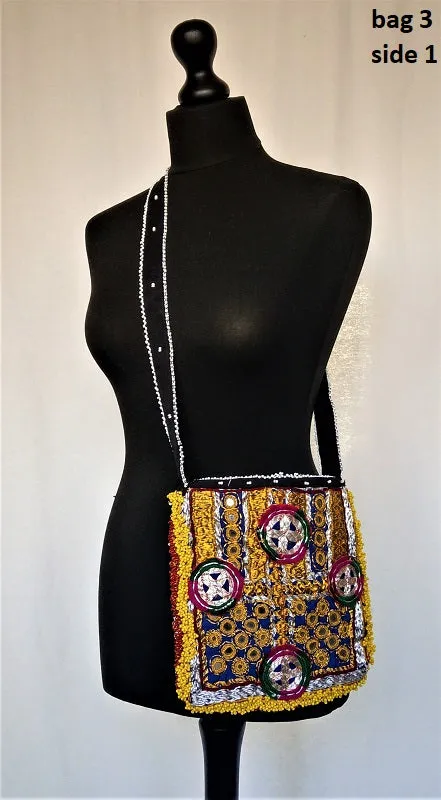 Kuchi shoulder bag - hand bag made from vintage Kuchi fabrics