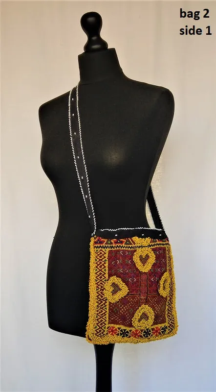 Kuchi shoulder bag - hand bag made from vintage Kuchi fabrics