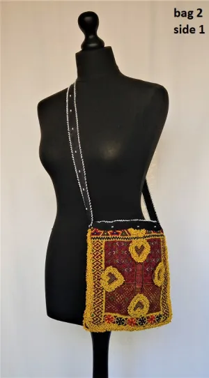 Kuchi shoulder bag - hand bag made from vintage Kuchi fabrics