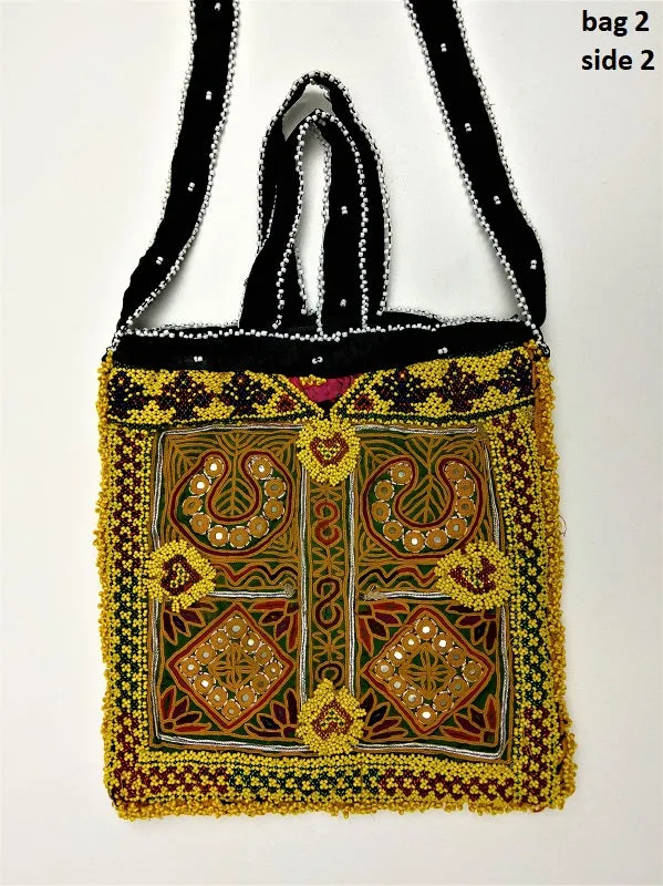 Kuchi shoulder bag - hand bag made from vintage Kuchi fabrics