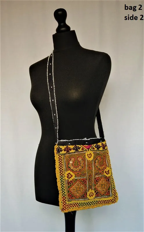Kuchi shoulder bag - hand bag made from vintage Kuchi fabrics