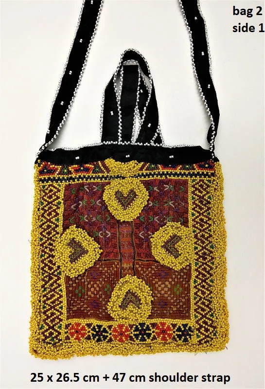 Kuchi shoulder bag - hand bag made from vintage Kuchi fabrics