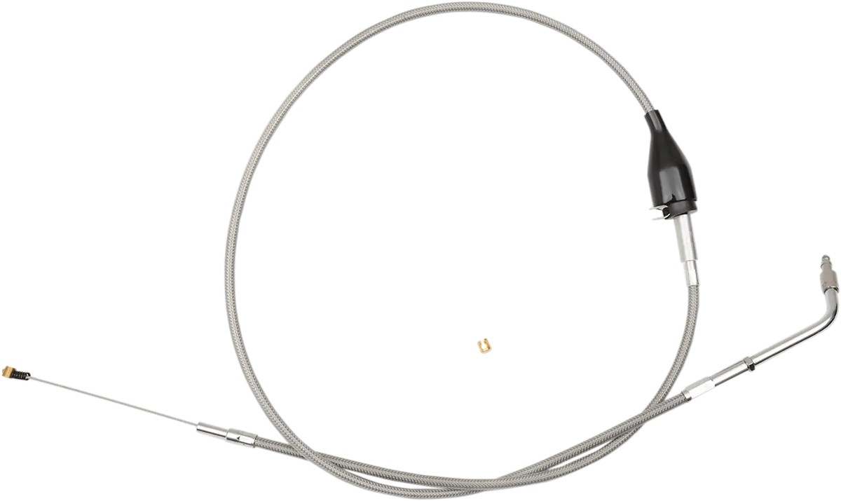 LA Choppers LA-8210ID13 Stainless Braided Idle Cable Kit - 12in.-14in. Ape Hangers