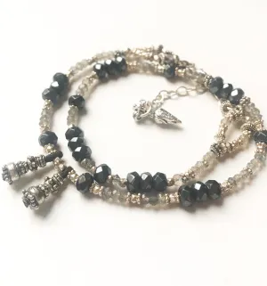 Labradorite Silver & Hematite Love Wrap Bracelet