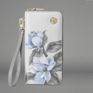 Ladies Gift Ethnic Style Zipper Leather Print Wallet