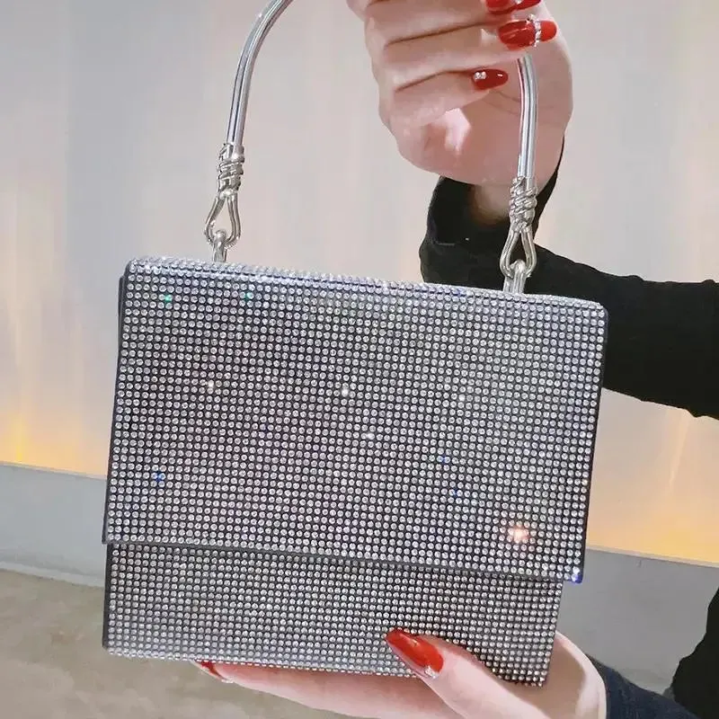 Lady Party Luxury Tote Hand Bag and Tote Crystal Purse Clutch Bags Wholesale Women Wedding Hand Evening Bag