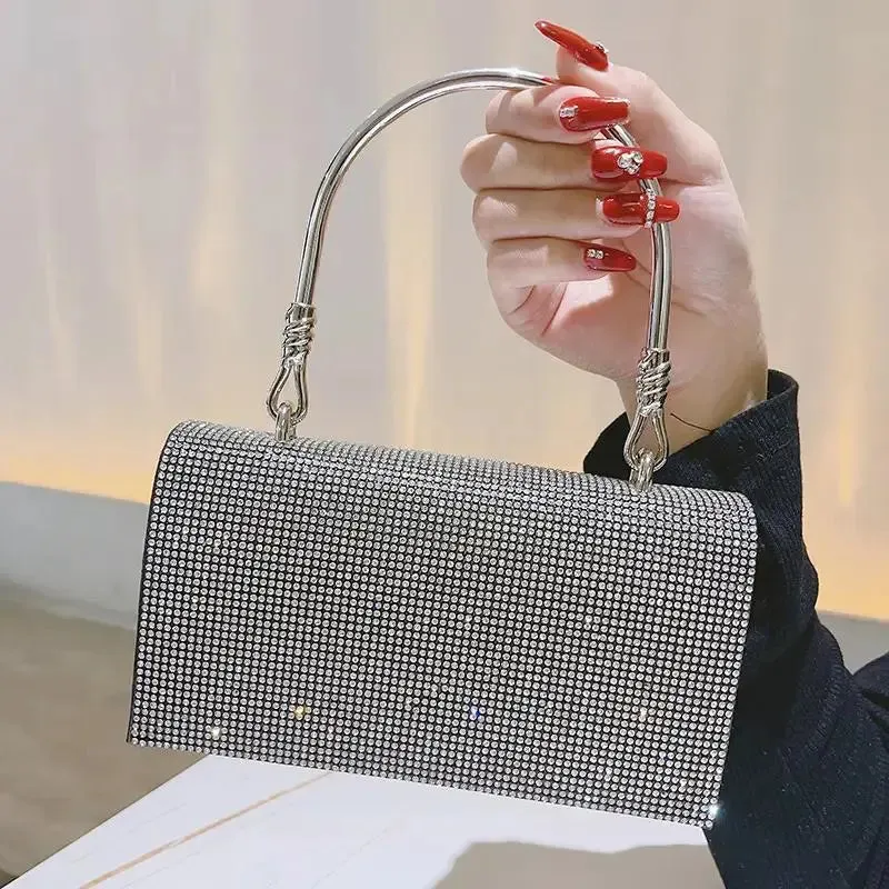 Lady Party Luxury Tote Hand Bag and Tote Crystal Purse Clutch Bags Wholesale Women Wedding Hand Evening Bag