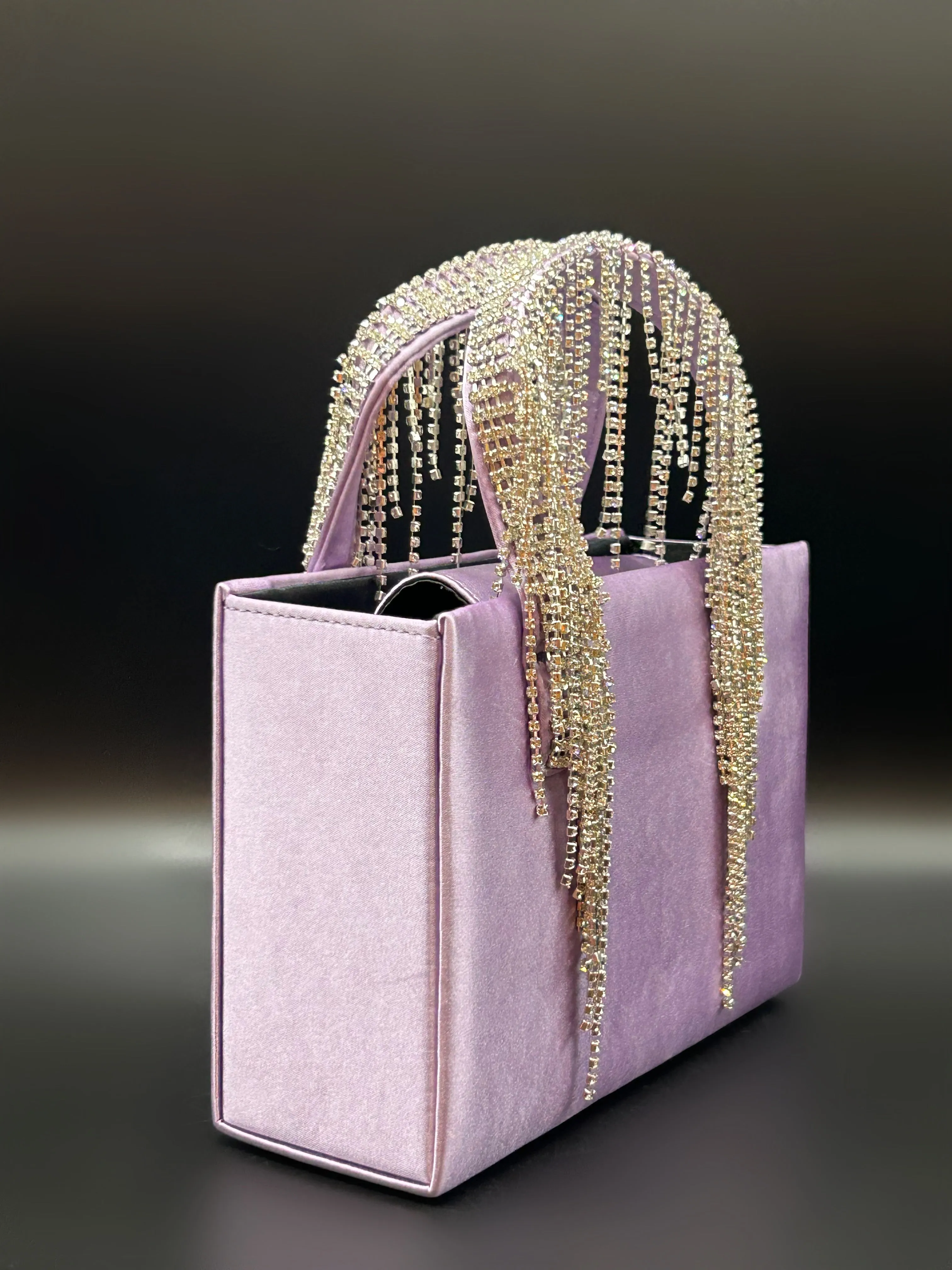 Lilac Satin Fringe