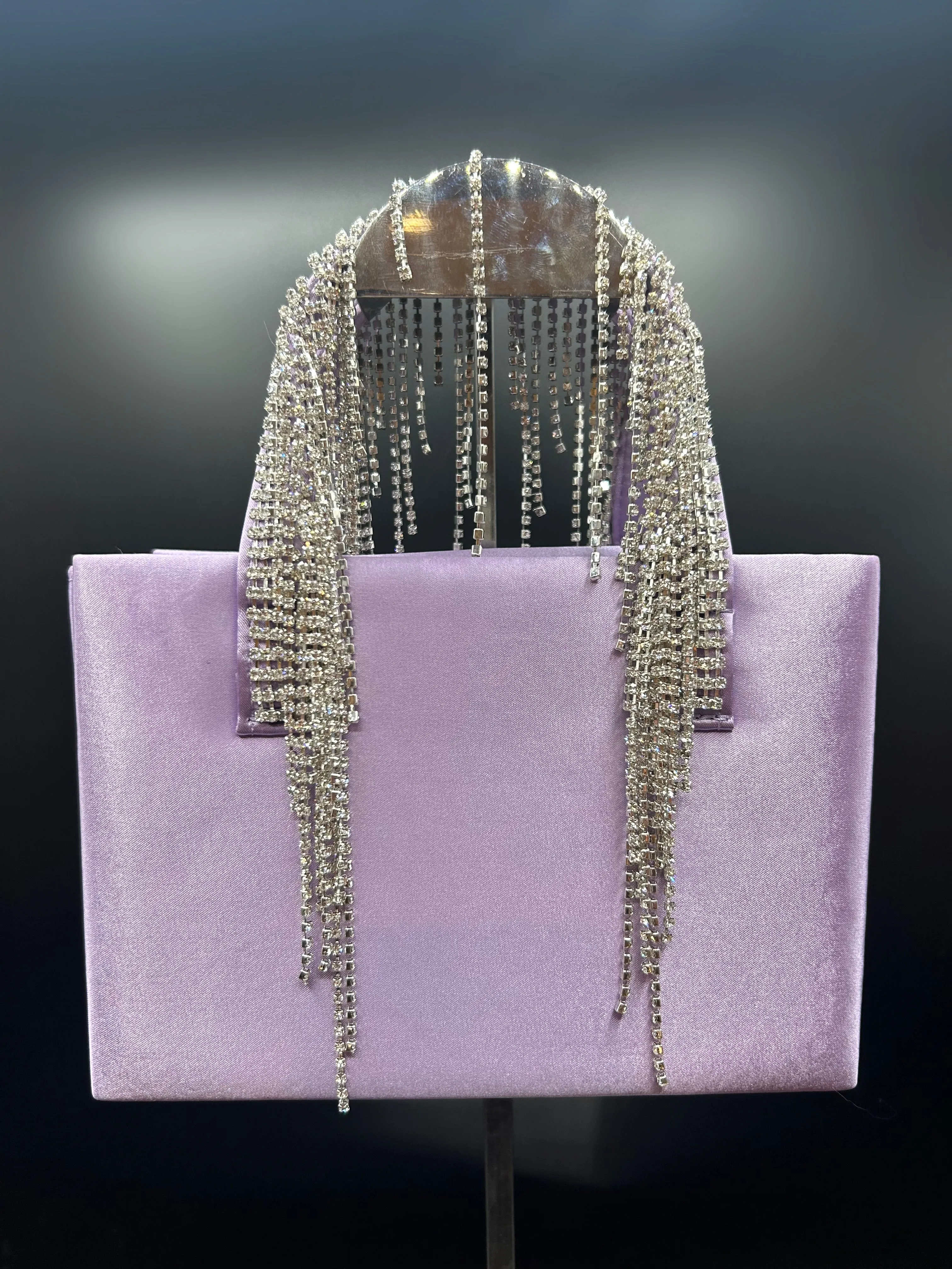 Lilac Satin Fringe