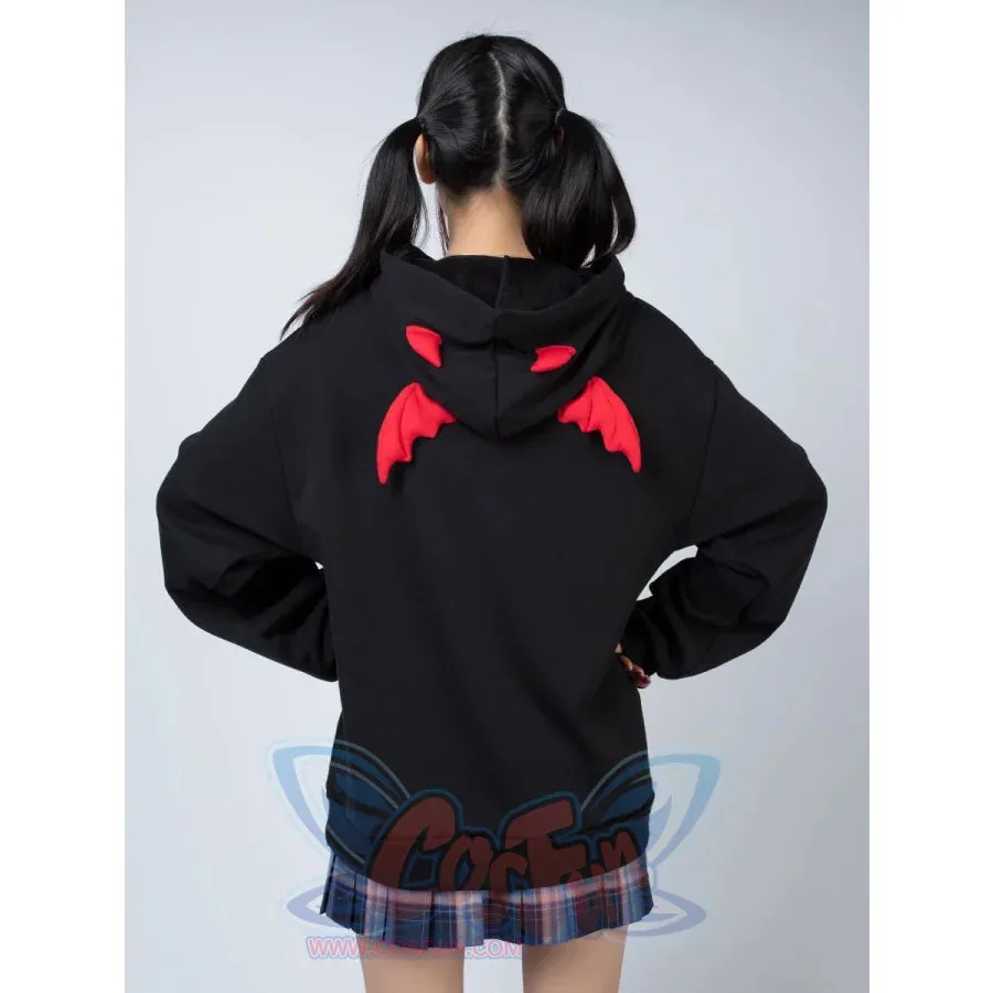 Little Devil Wings Character Oversize Hoodie Sweatshirt mp005920