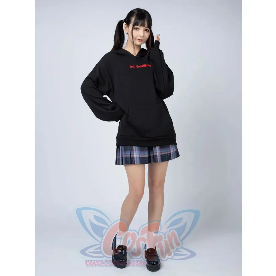 Little Devil Wings Character Oversize Hoodie Sweatshirt mp005920