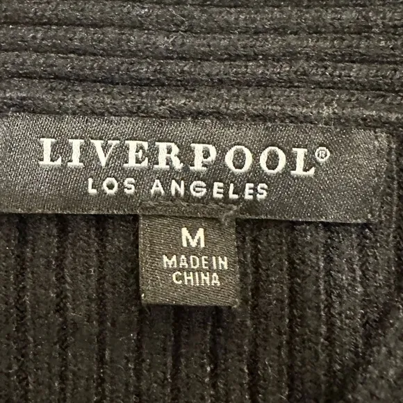 Liverpool Los Angeles Women’s Cable Twist Sweater black &amp; grey size M