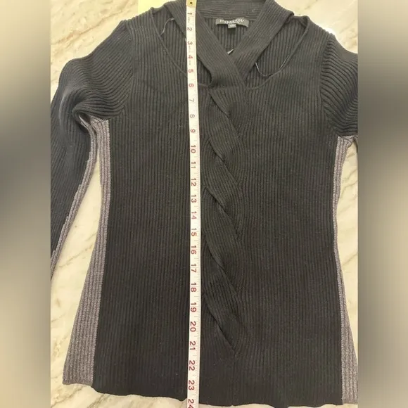 Liverpool Los Angeles Women’s Cable Twist Sweater black &amp; grey size M