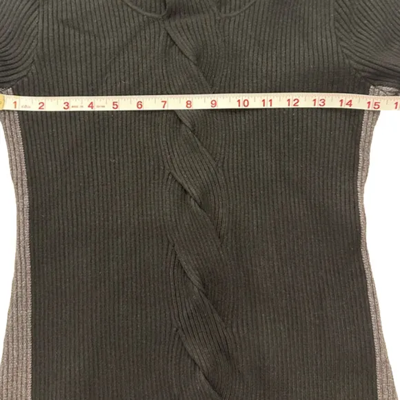 Liverpool Los Angeles Women’s Cable Twist Sweater black &amp; grey size M