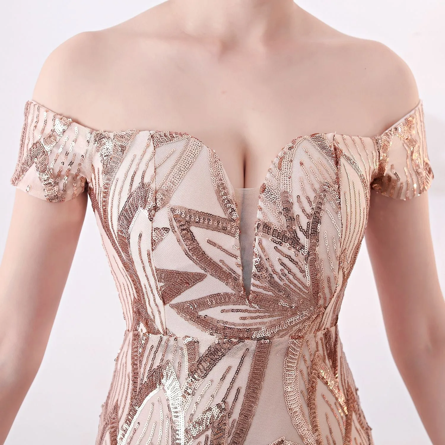 Long Mermaid Sequined Evening Gown Slim Slim Party Dress