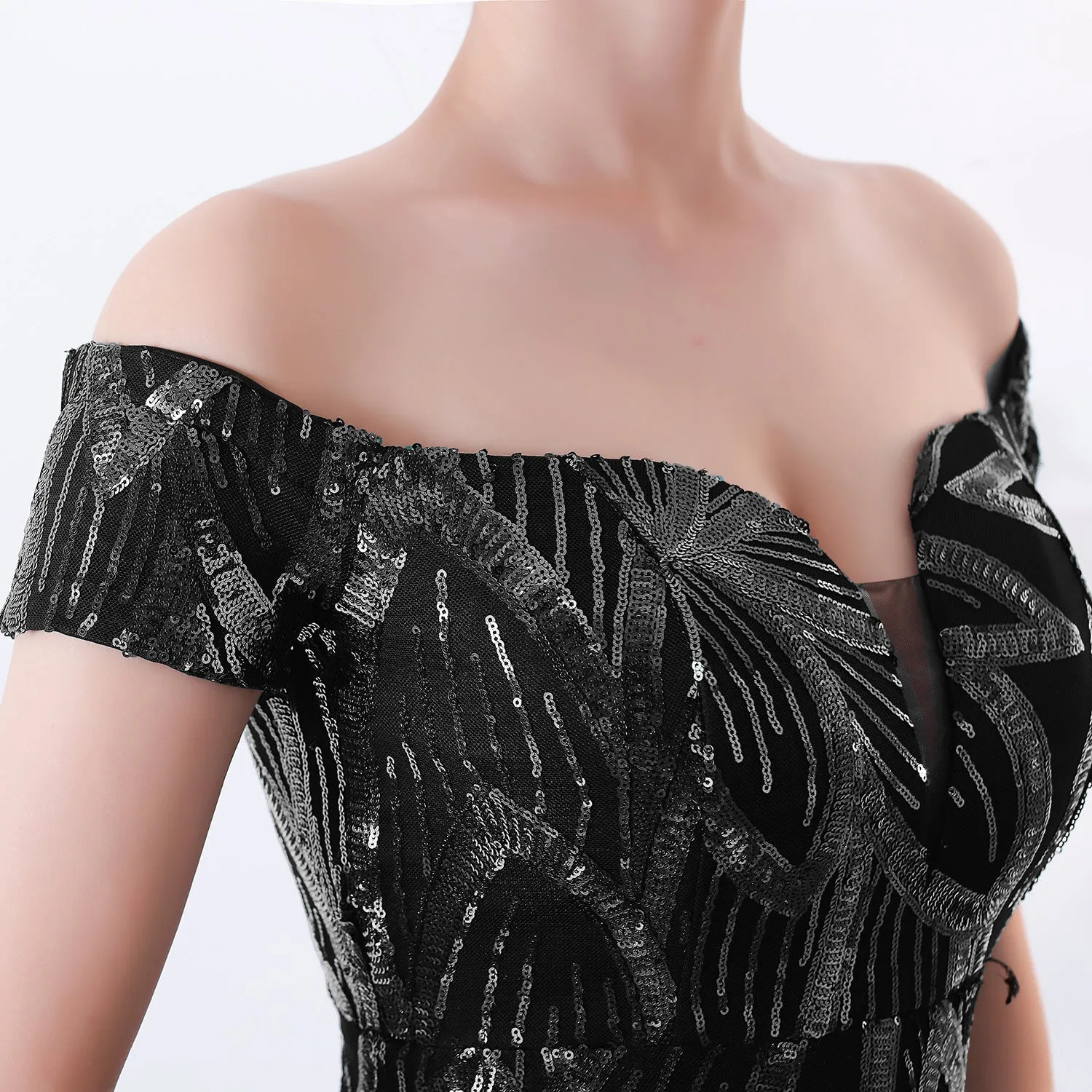 Long Mermaid Sequined Evening Gown Slim Slim Party Dress