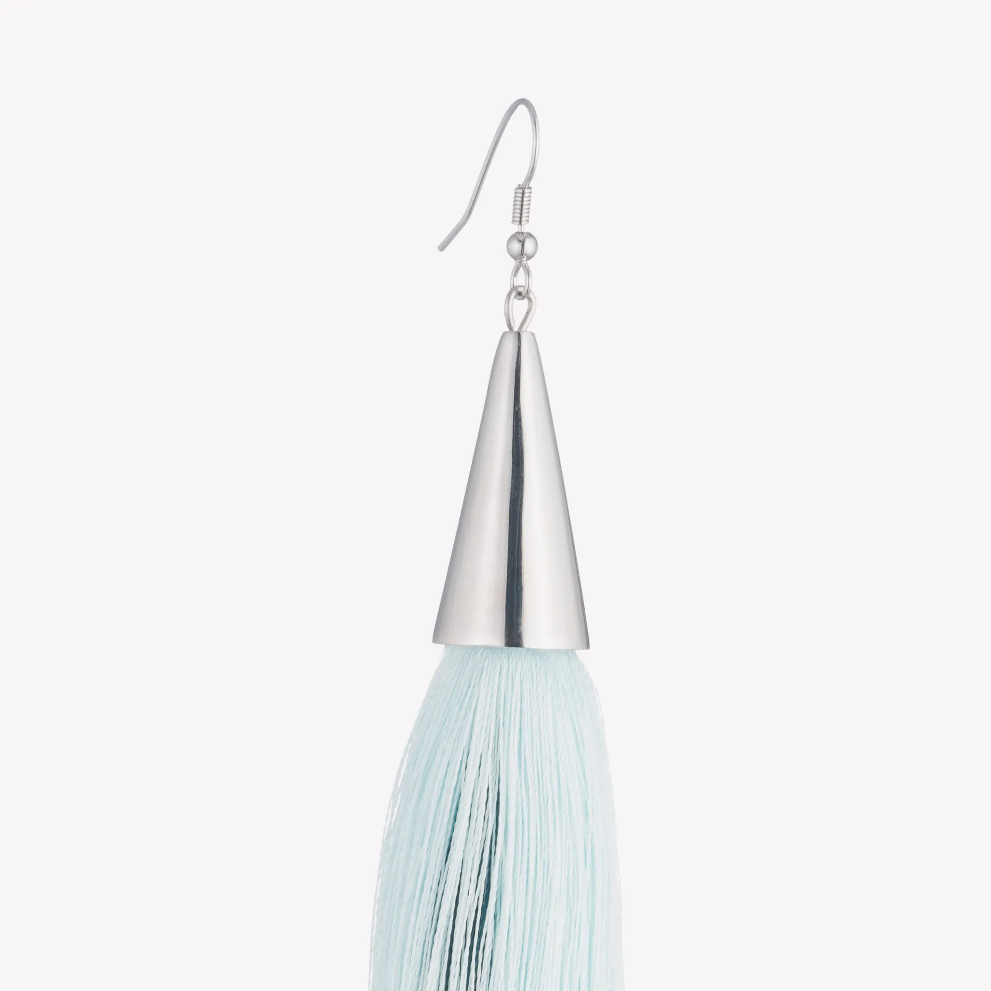 LONG SILK TASSEL EARRING