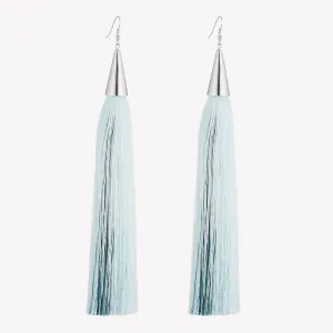 LONG SILK TASSEL EARRING