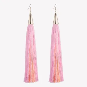 LONG SILK TASSEL EARRINGS