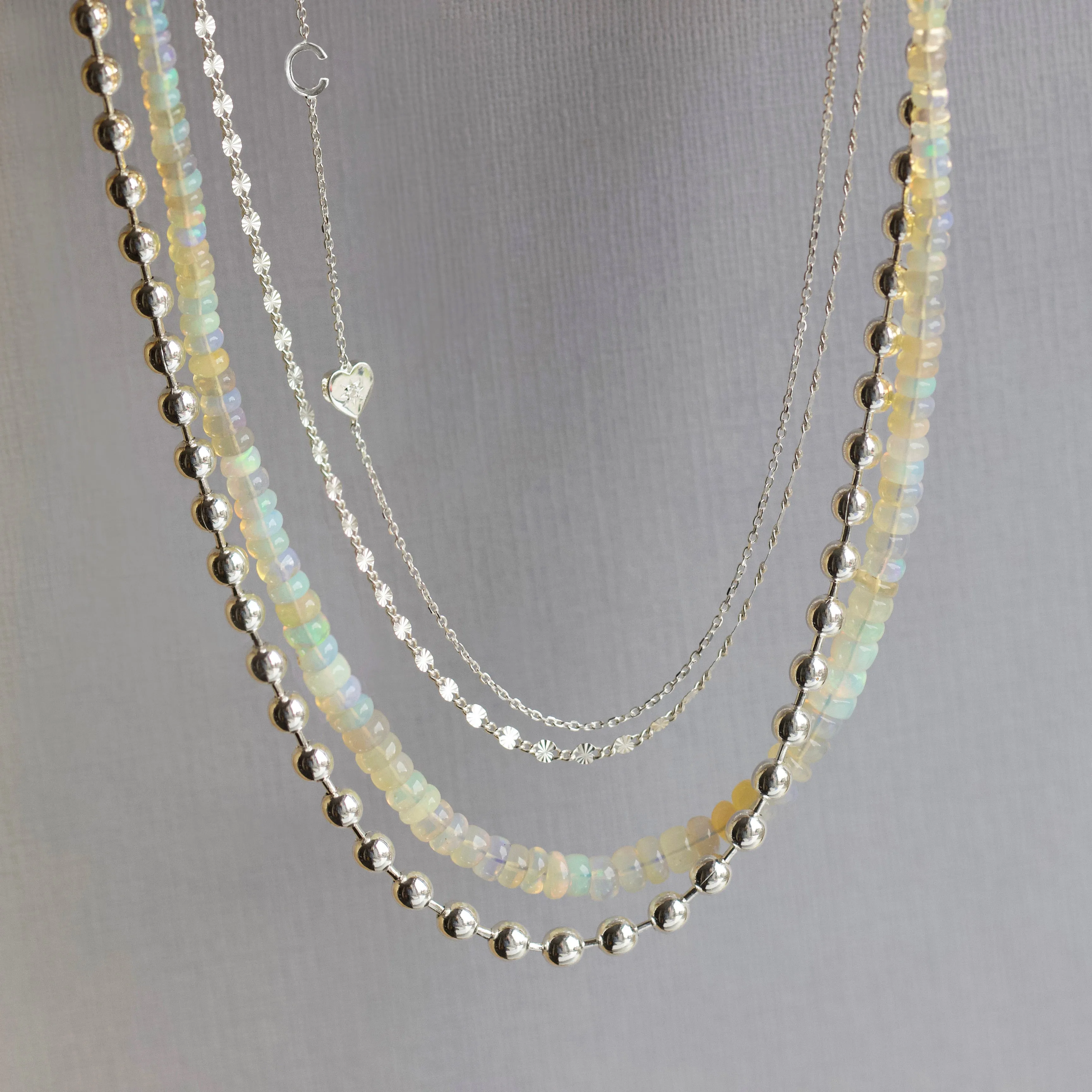 Louise Thompson Lucky Diamond Initial Necklace